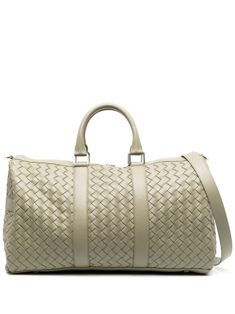 Green Medium Intrecciato Duffle Bag