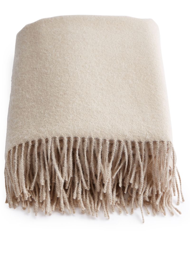 Neutral Maria Alpaca Wool Throw