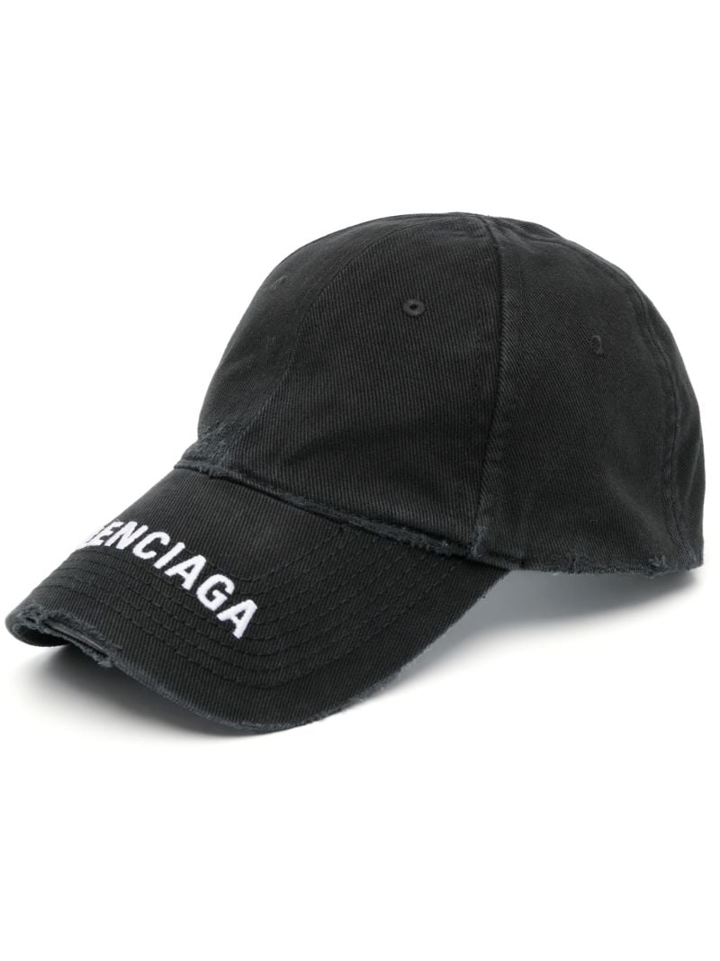 Black Logo-embroidery Baseball Cap