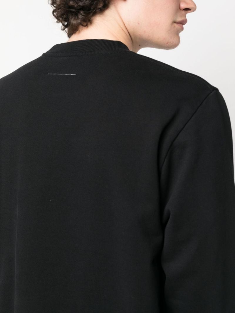 Black Numbers Logo Cotton Sweatshirt