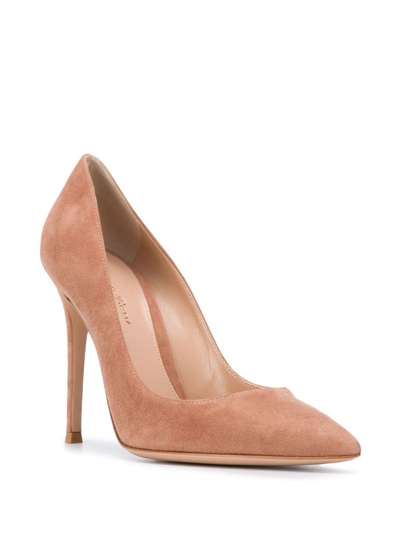 Pink Gianvito 105 Suede Pumps