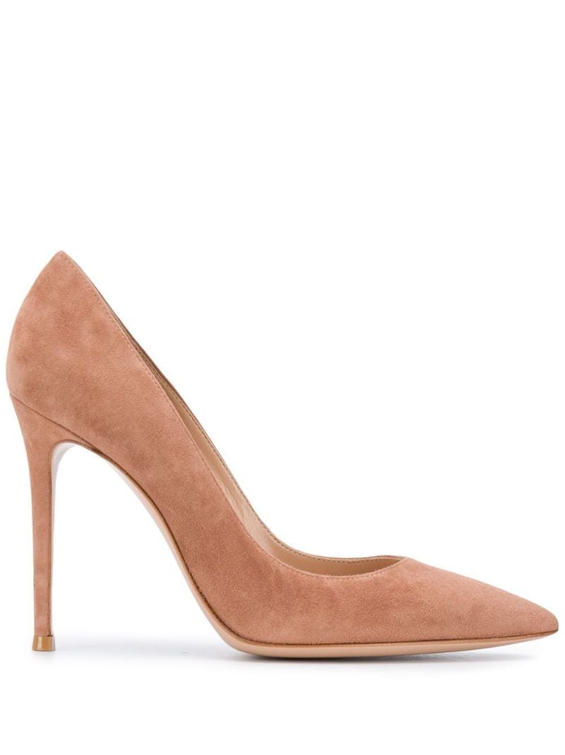 Pink Gianvito 105 Suede Pumps