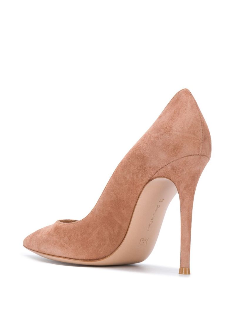 Pink Gianvito 105 Suede Pumps