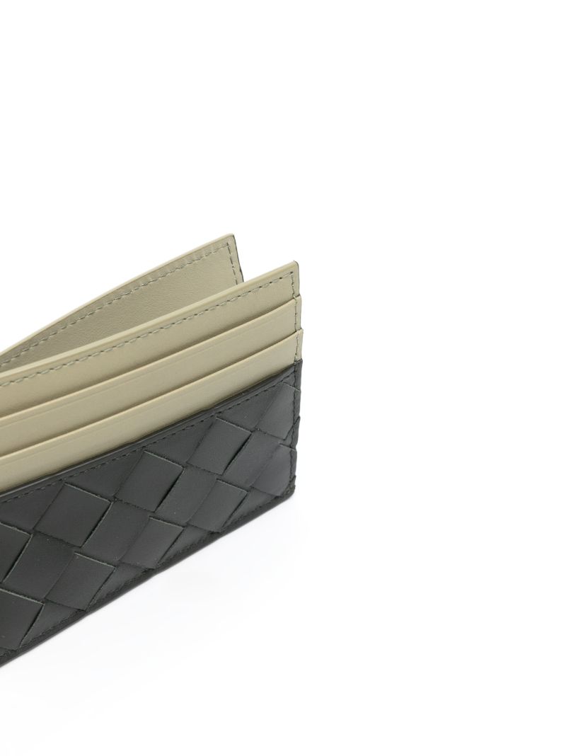 Black Intrecciato Leather Cardholder