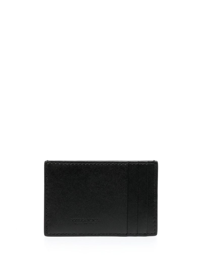 Black Cassette Intrecciato-leather Cardholder