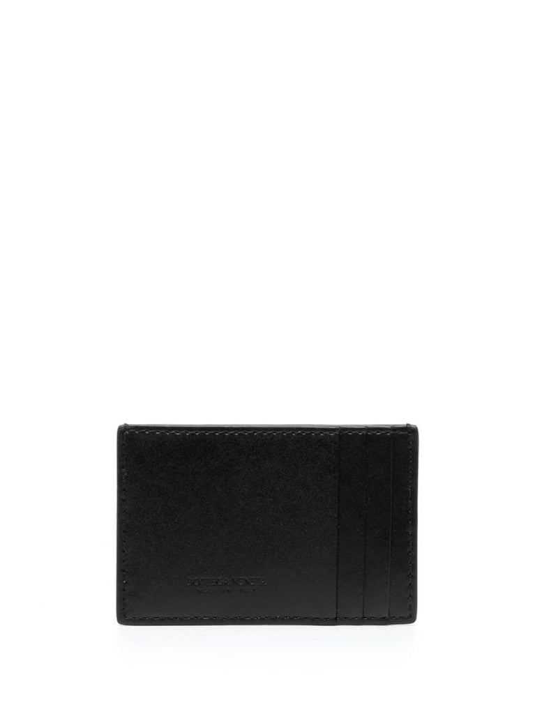 Black Cassette Intrecciato-leather Cardholder