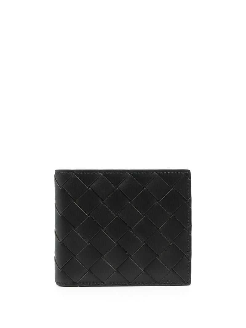 Black Intrecciato Leather Wallet