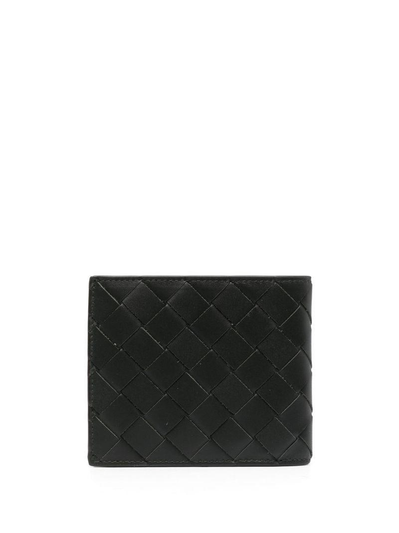 Black Intrecciato Leather Wallet