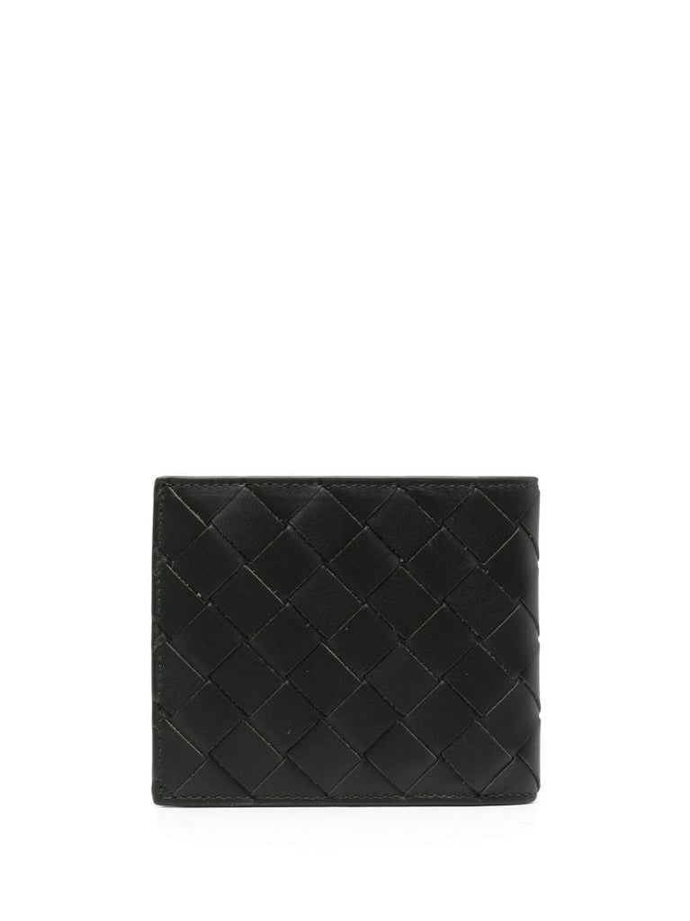 Black Intrecciato Leather Wallet