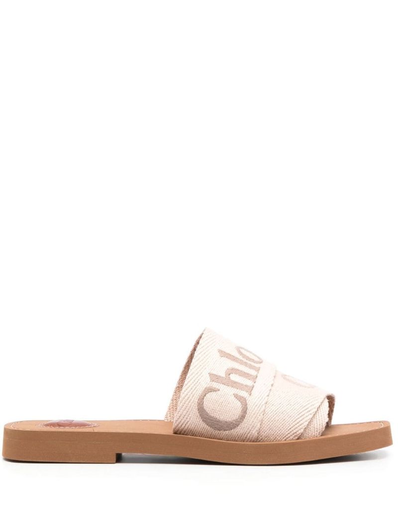 Neutral Woody Flat Sandals