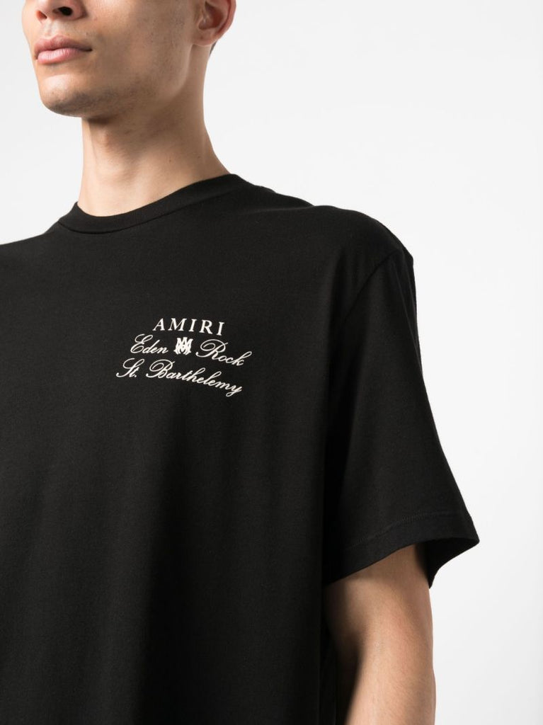 Black Logo Print Cotton T-shirt
