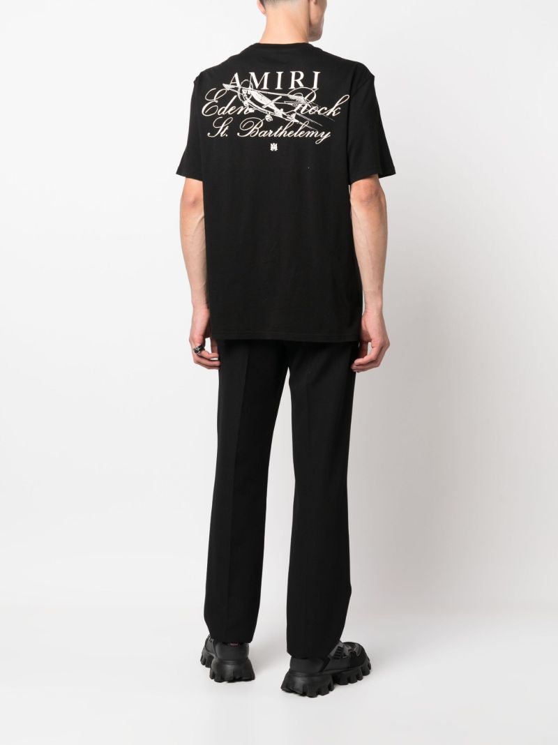 Black Logo Print Cotton T-shirt