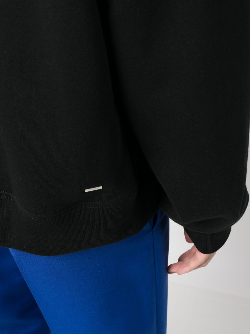 Black M.a. Bar Logo Print Hoodie