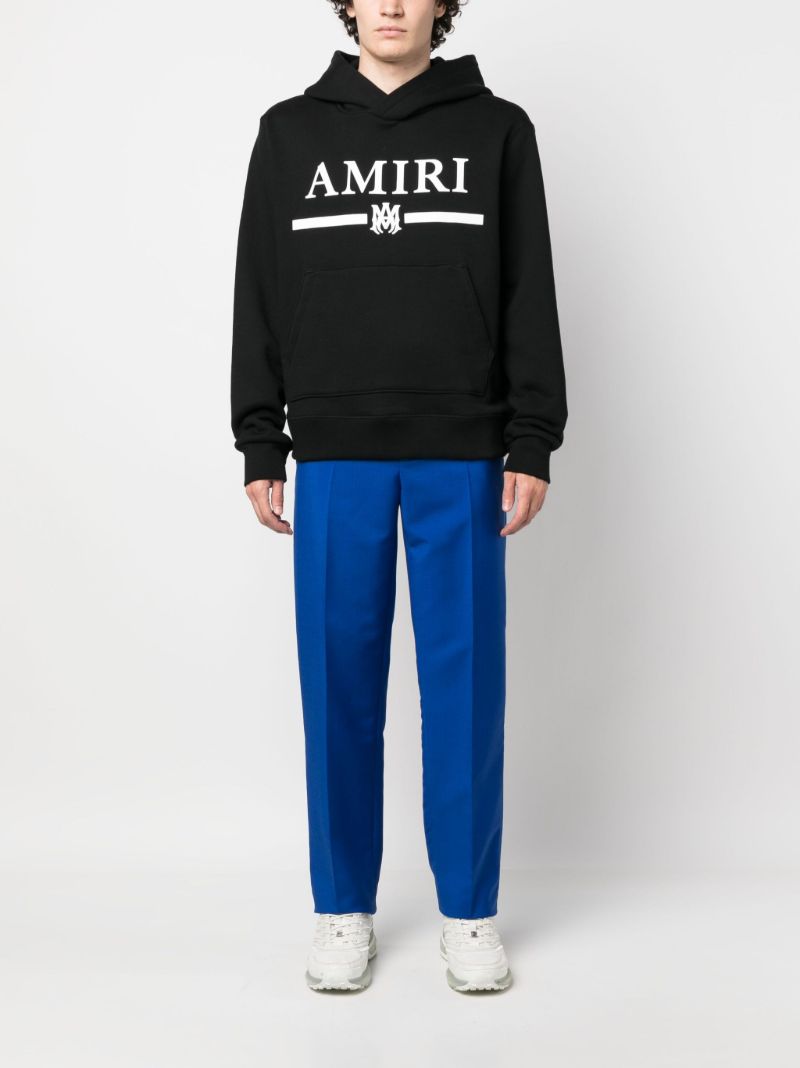 Black M.a. Bar Logo Print Hoodie