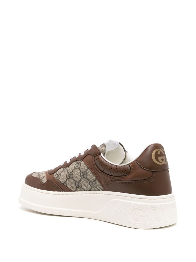 Brown Gg Supreme Panelled Sneakers