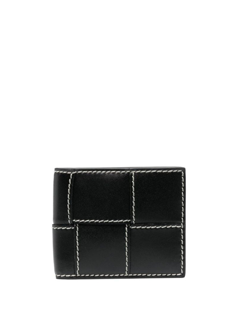 Black Cassette Intreccio Leather Wallet
