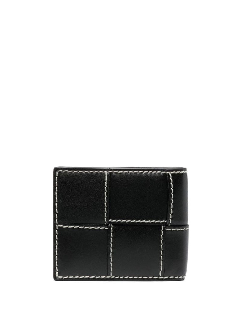 Black Cassette Intreccio Leather Wallet