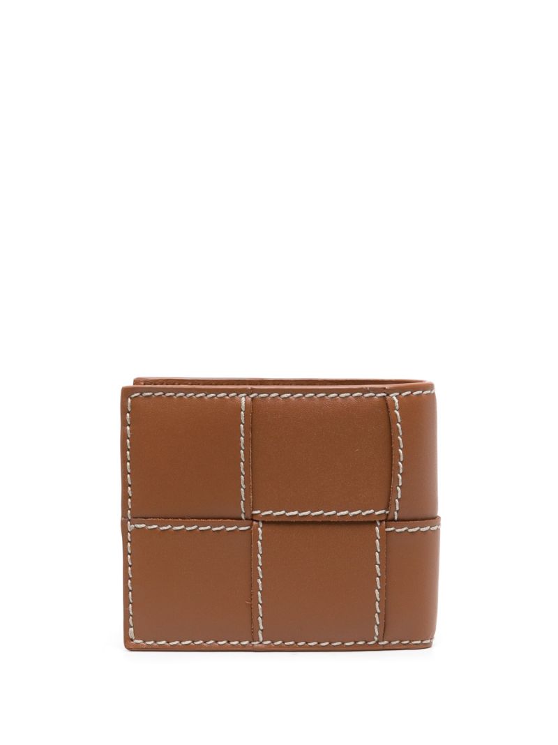 Brown Cassette Intreccio Leather Wallet