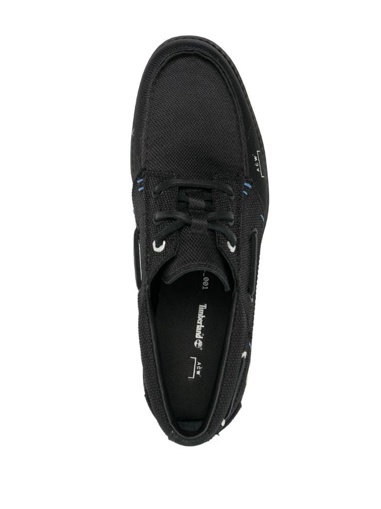 X Timberland Black 3-eye Boat Shoes