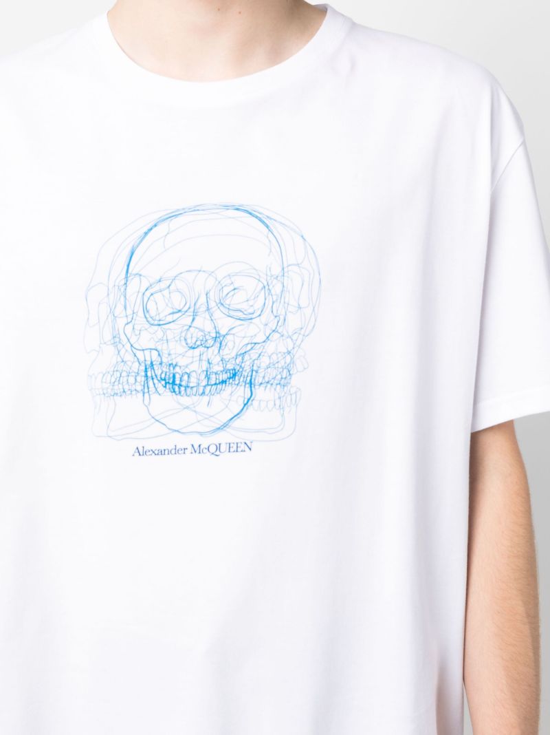 White Logo Print T-shirt
