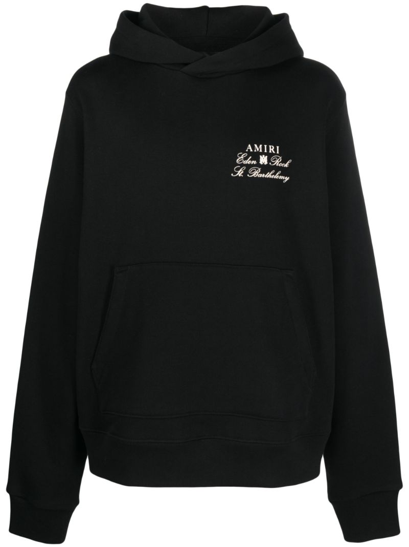 Black Logo-print Cotton Hoodie