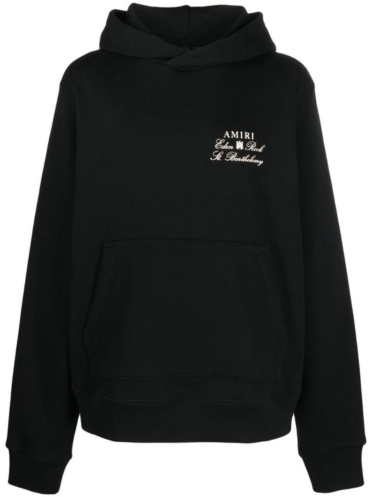 Black Logo-print Cotton Hoodie