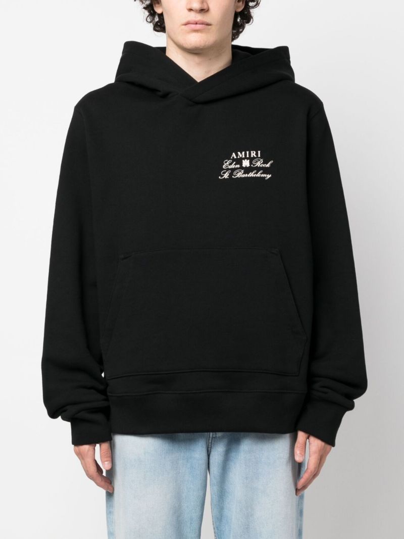 Black Logo-print Cotton Hoodie