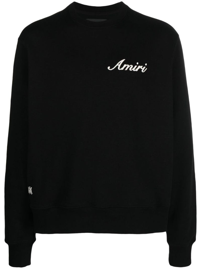 Black Logo Embroidered Sweatshirt