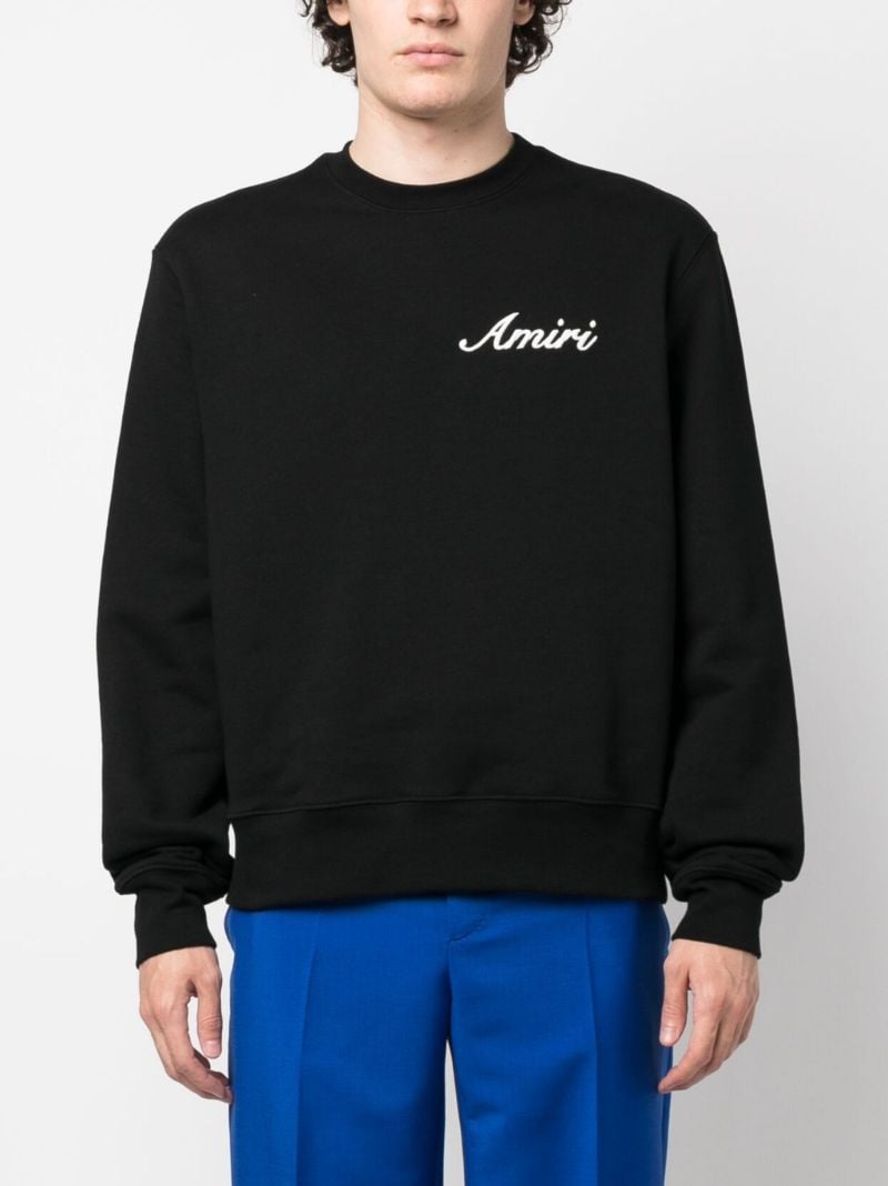 Black Logo Embroidered Sweatshirt