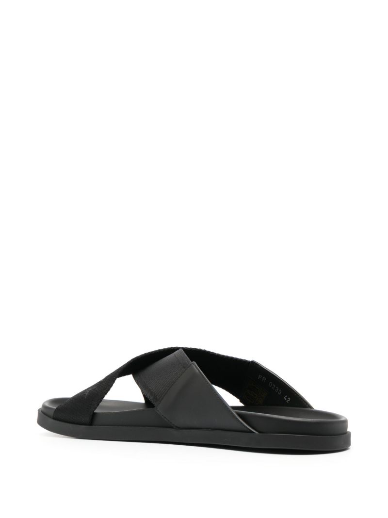 Black G Plage Leather Sandals