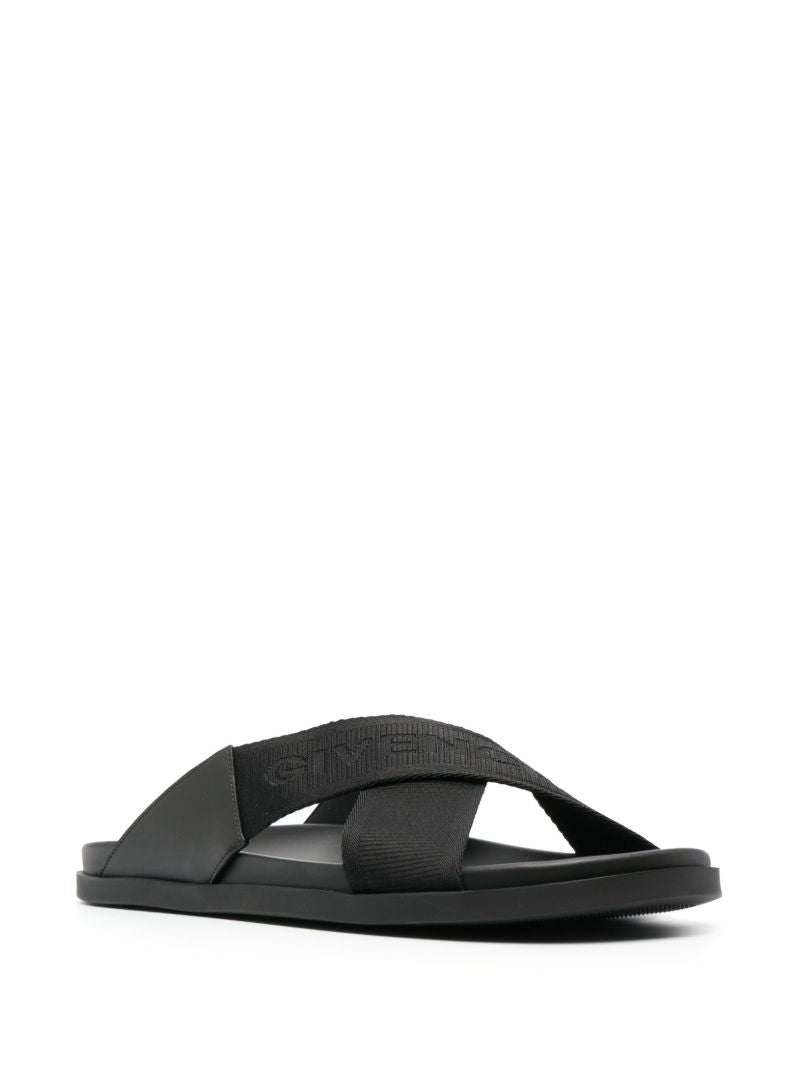 Black G Plage Leather Sandals