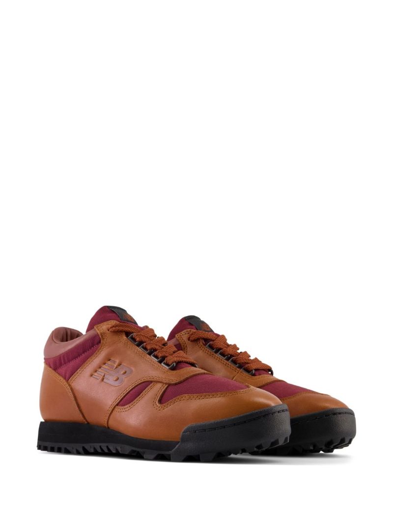Orange Rainier Leather Sneakers