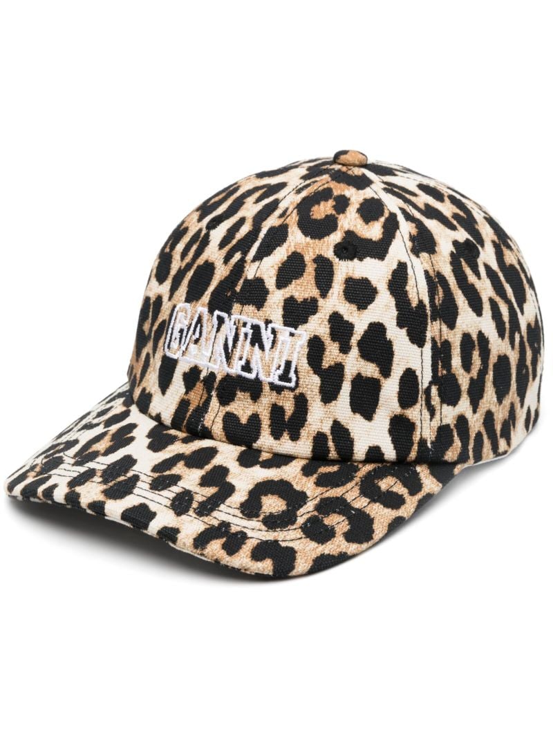 Neutral Leopard-print Baseball Cap