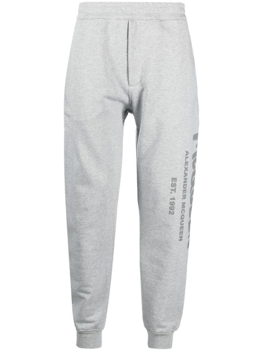Grey Graffiti-print Track Pants