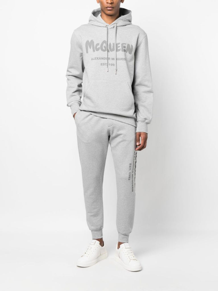 Grey Graffiti-print Track Pants