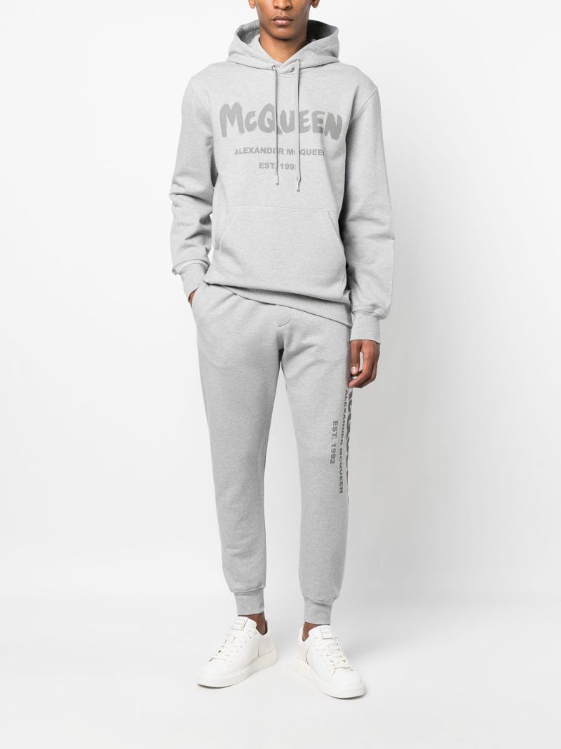Grey Graffiti-print Track Pants