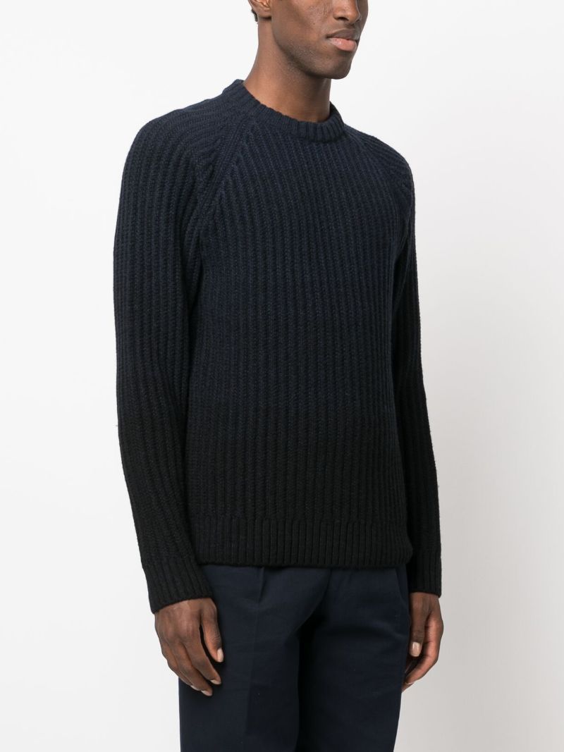 Black Ribbed-knit Sweater