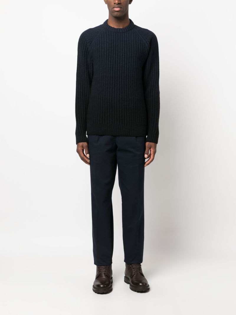Black Ribbed-knit Sweater