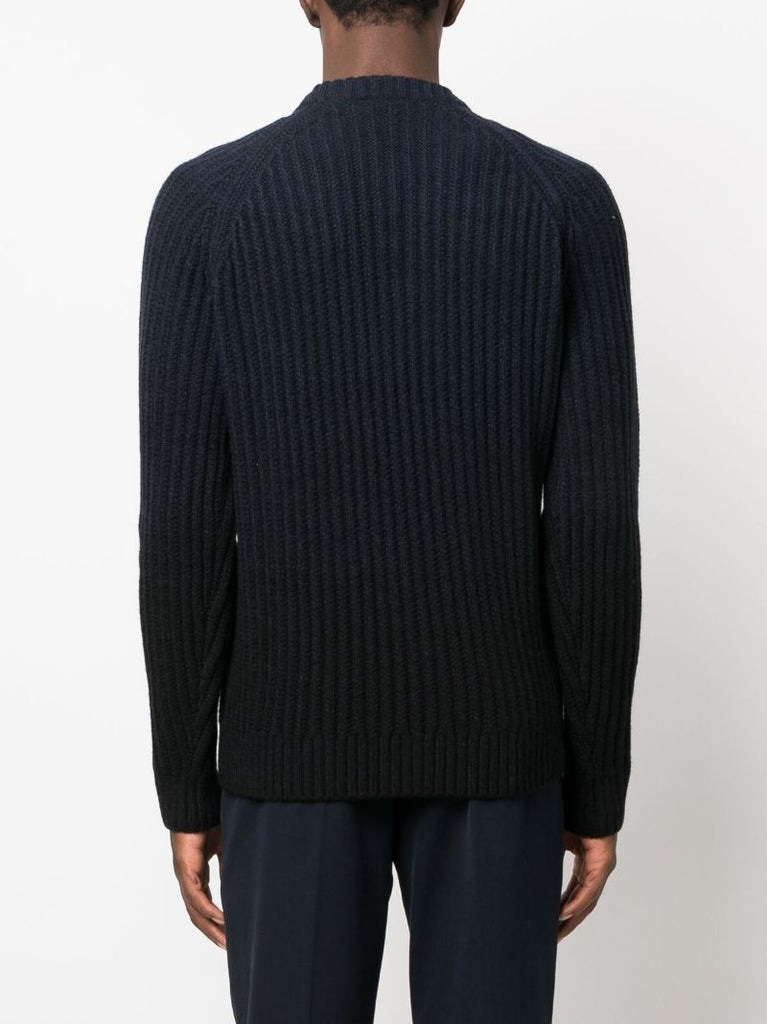 Black Ribbed-knit Sweater