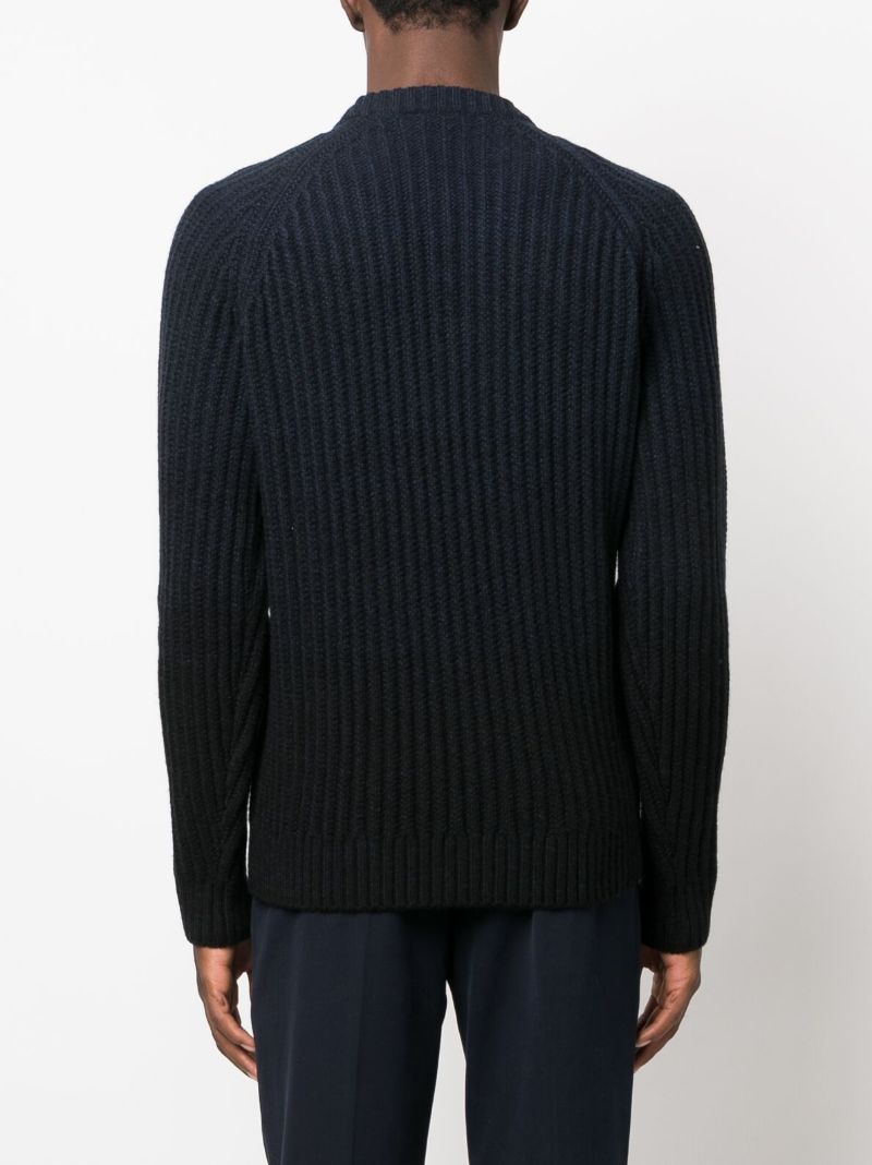 Black Ribbed-knit Sweater