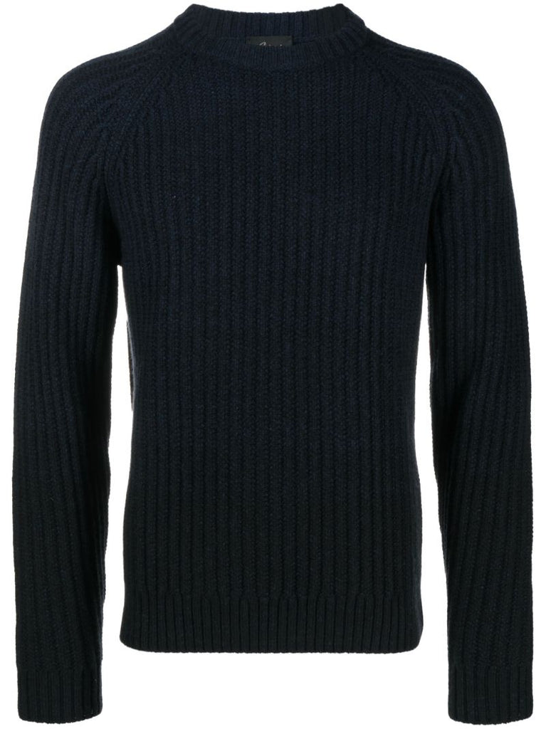 Black Ribbed-knit Sweater