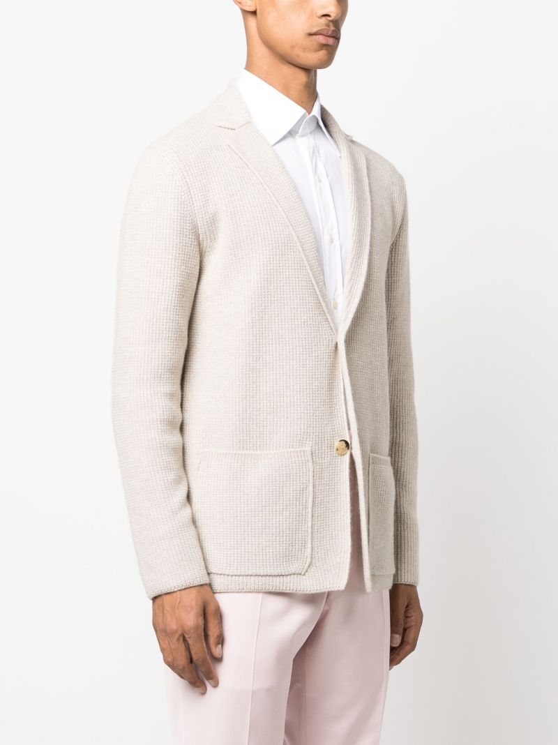 Neutral V-neck Cashmere Cardigan