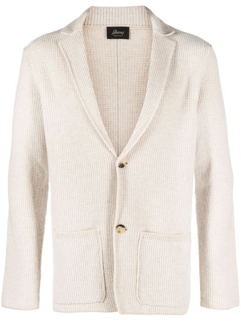 Neutral V-neck Cashmere Cardigan