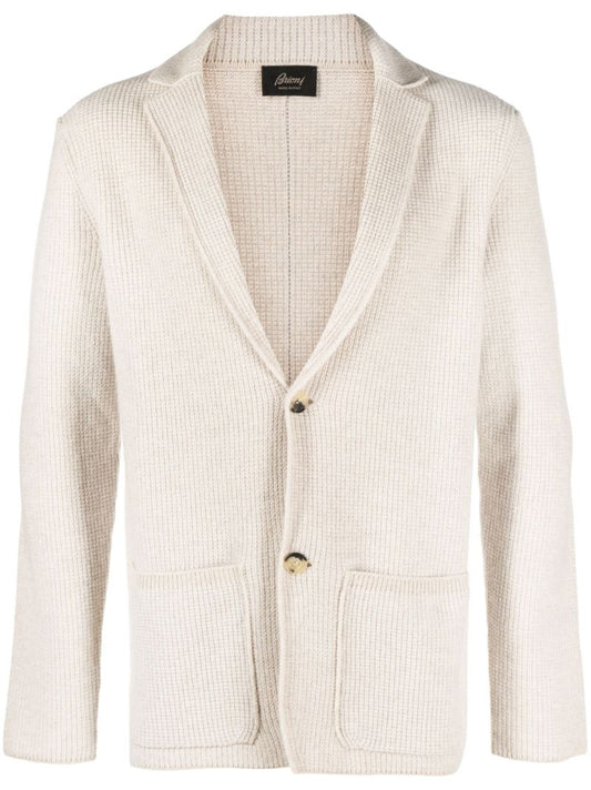 Neutral V-neck Cashmere Cardigan