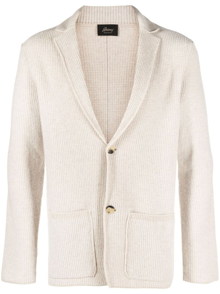 Neutral V-neck Cashmere Cardigan