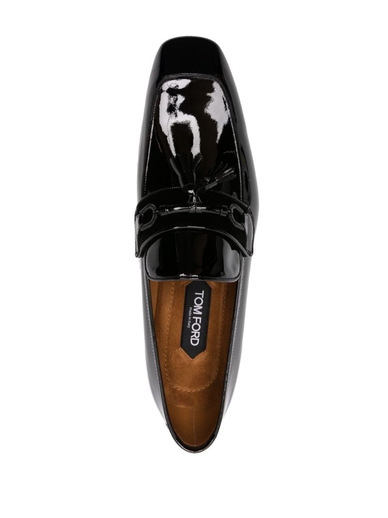 Black Bailey Leather Loafers