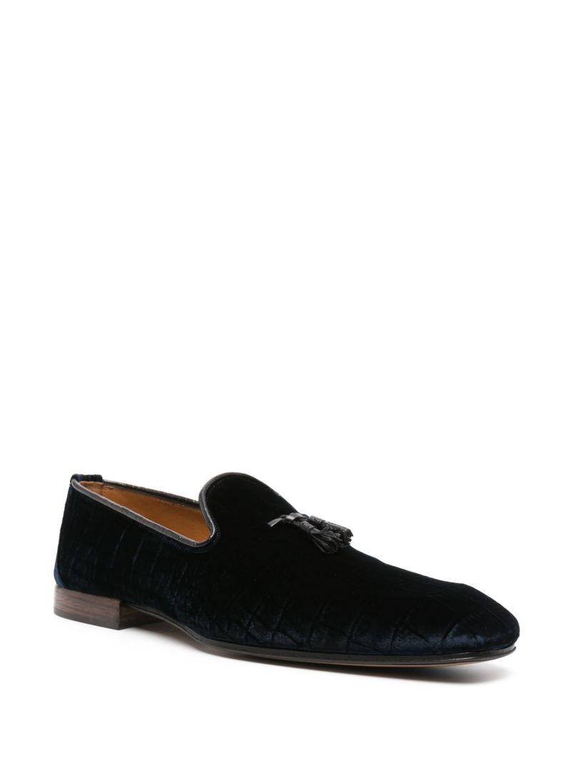 Blue Bailey Velvet Loafers