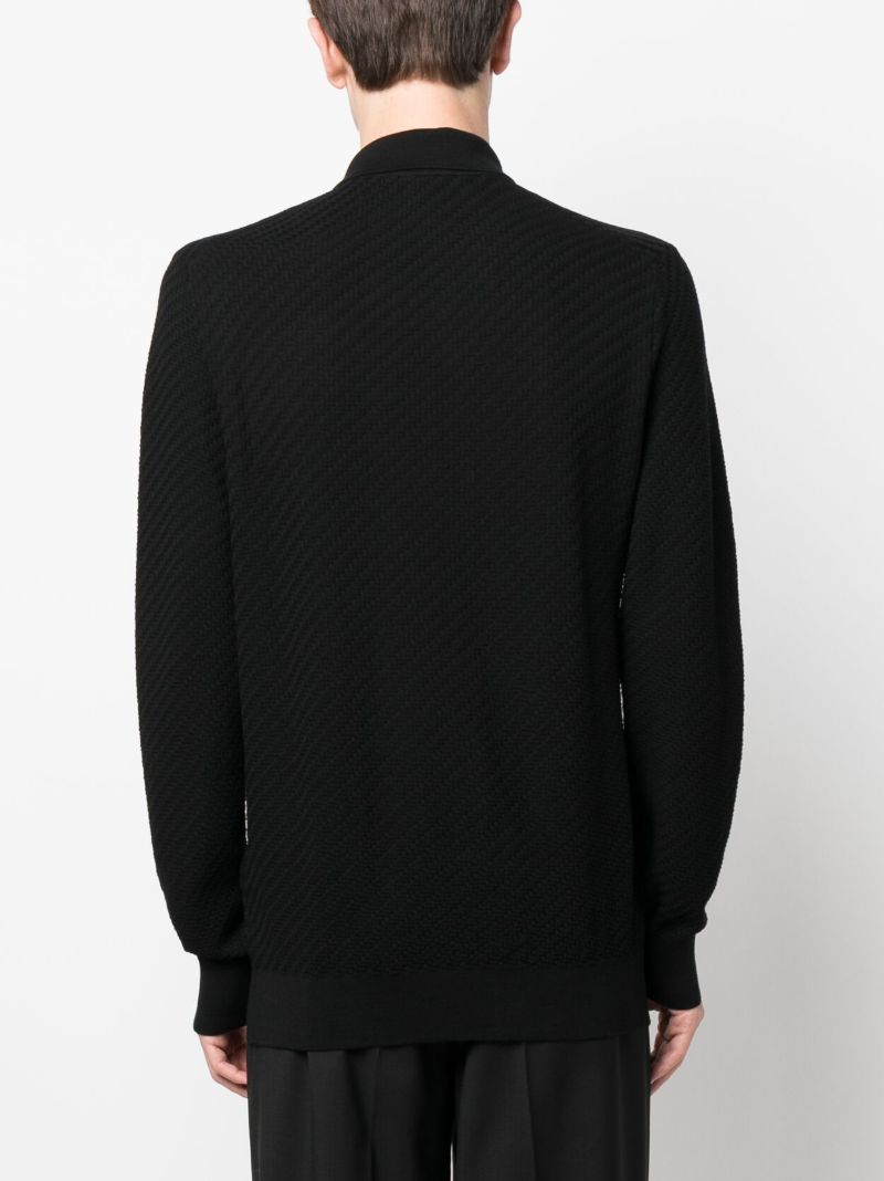Black Long-sleeve Polo Shirt