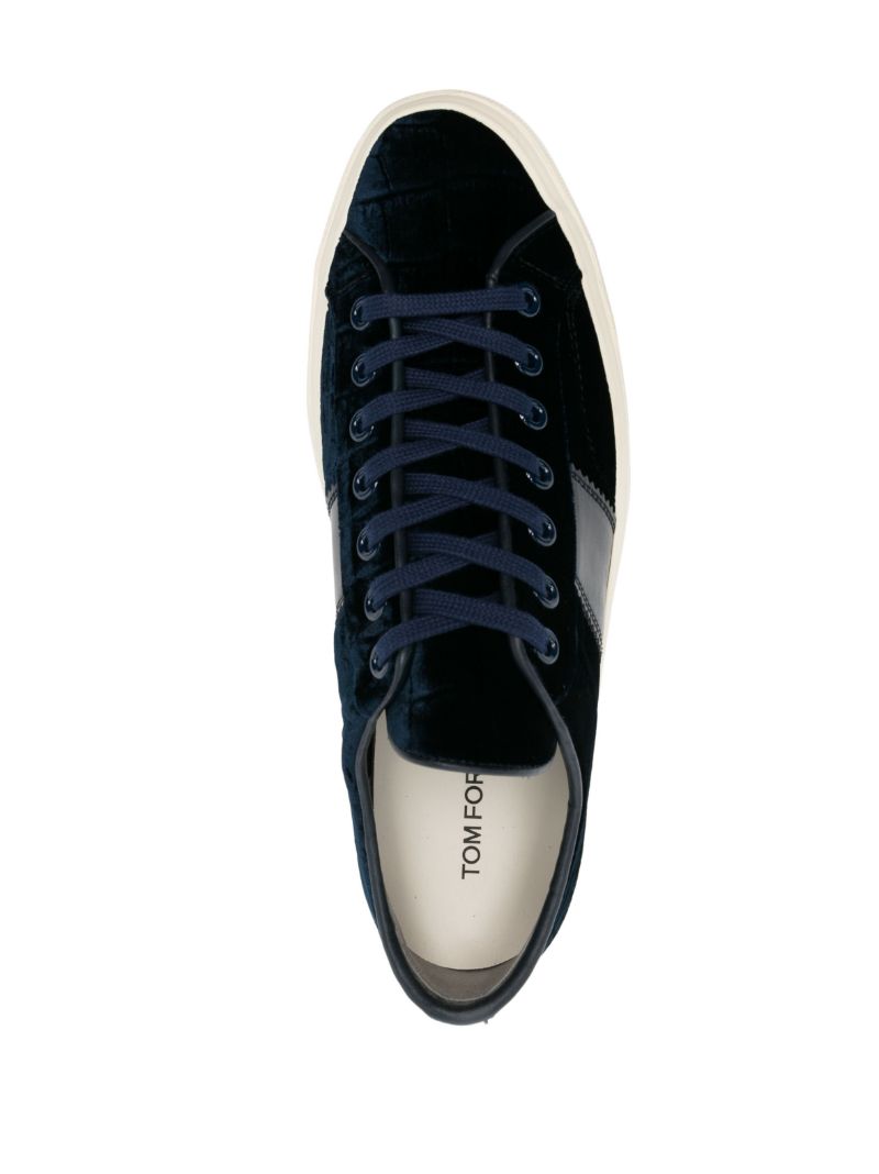 Blue Cambridge Velvet Sneakers