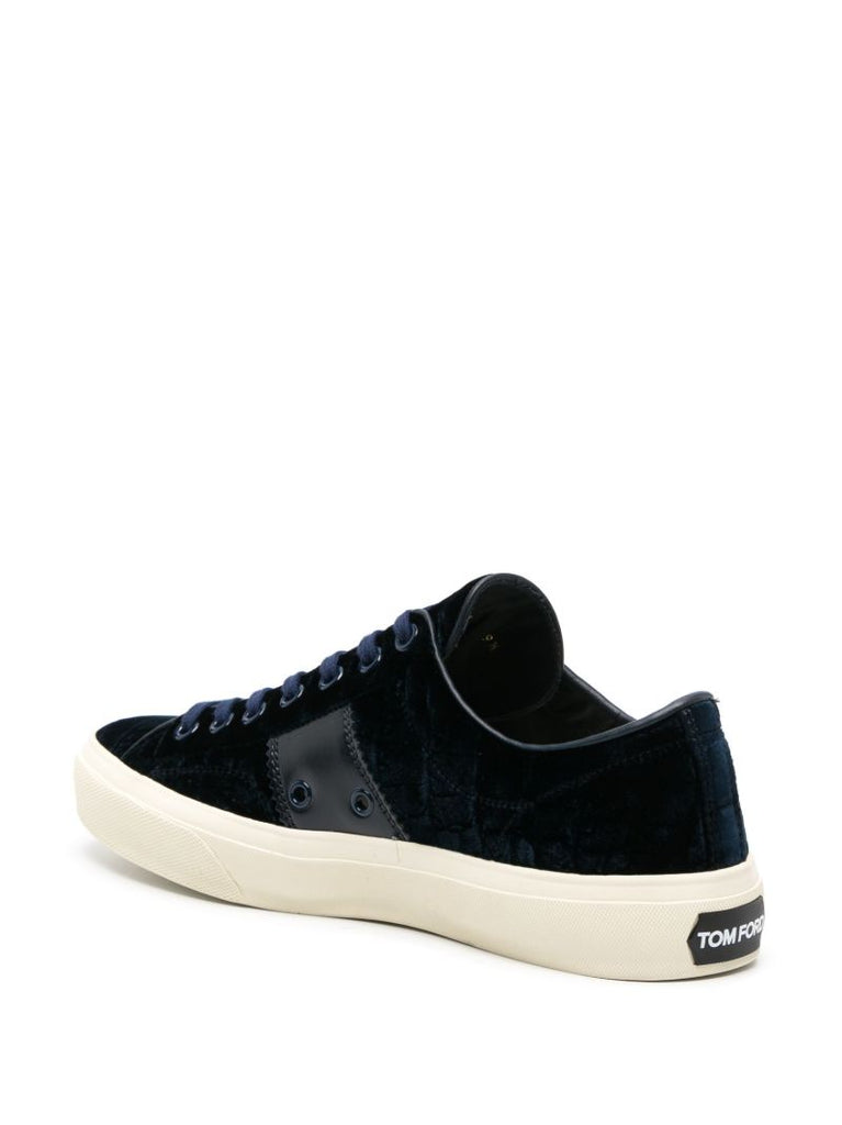Blue Cambridge Velvet Sneakers